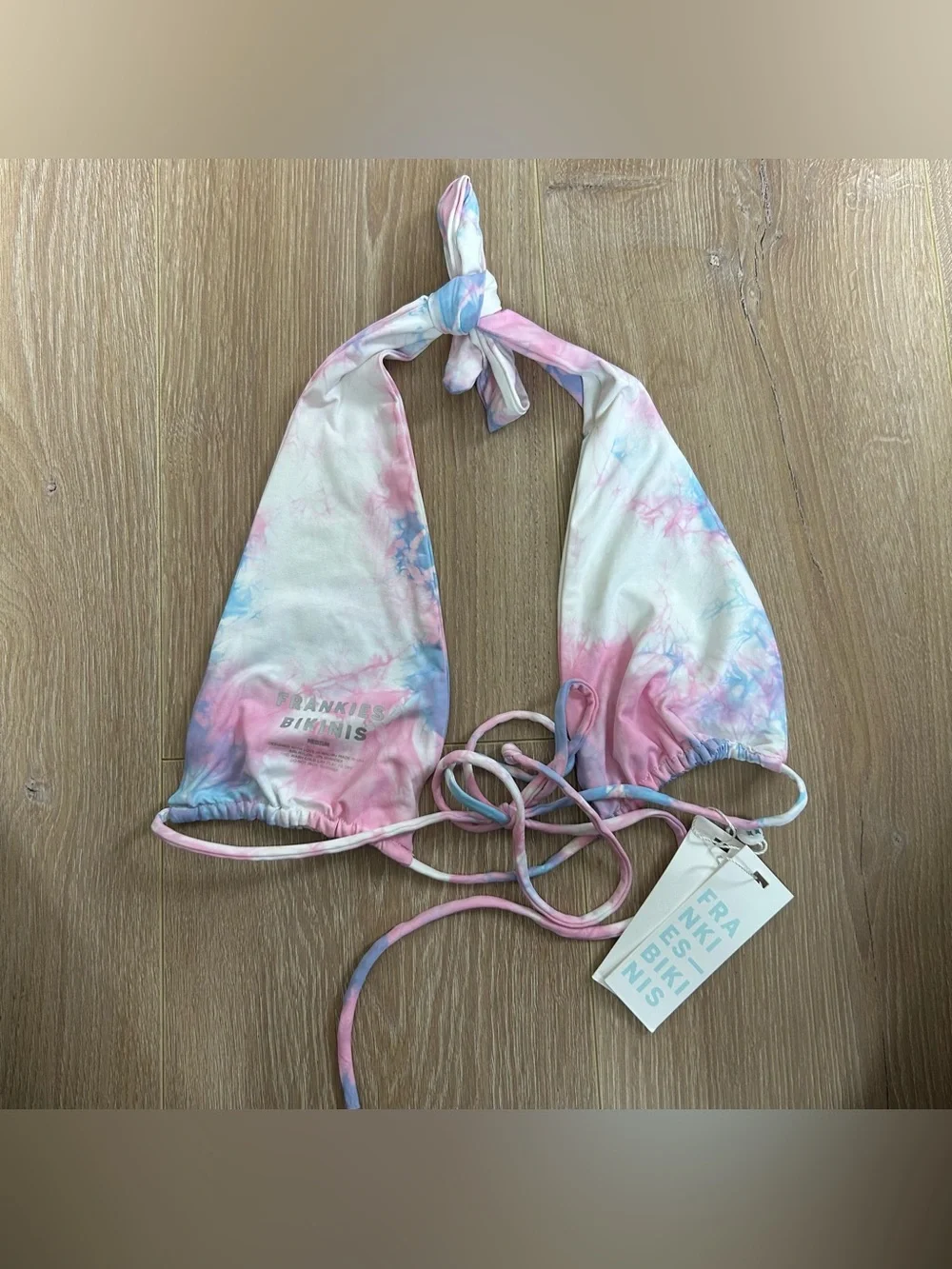 NWT New Frankies Bikinis Jordan Top Funfetti Tie Dye Size Medium